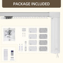 Binario per Tende Motorizzato 2,45-4,6m con Telecomando in Alluminio Bianco