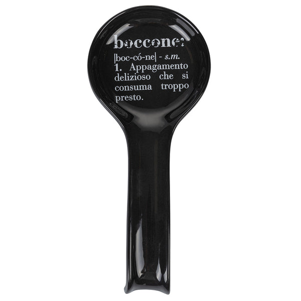 Poggiamestolo "Boccone" 28x12x3 cm in Ceramica VdE Tivoli 1996 Nero online