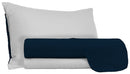 Set Lenzuola Sopra Sotto e Federe Doubleface Blu Scuro\/Grigio Chiaro