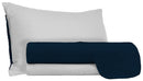 Set Lenzuola Sopra Sotto e Federe Doubleface Blu Scuro\/Grigio Chiaro