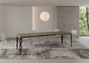 Tavolo Allungabile 200-460x90x77 cm Karamay Tortora Telaio Antracite 