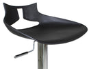Sgabello con  Alzata a Gas e Seduta Girevole in Polipropilene Vandi Nero