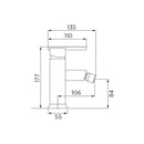 Rubinetto Miscelatore Monocomando per Bidet in Ottone Quadra Cromato