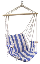 Amaca Sedia Sospesa  96x50 cm in Tessuto Righe Blu e Bianco