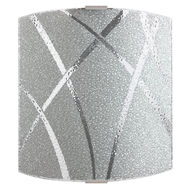 Applique 1xE27 Montatura Argento Vetro Lastra Diamontatura Ser.Bi E-Energy Cloe acquista