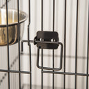 Voliera Gabbia per Uccelli 50x49x137 cm in Acciaio Nero