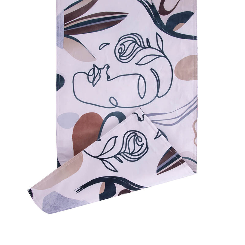 Runner da Tavolo Double Face 33x178 cm  in Poliestere VdE Tivoli 1996 Face to grey