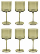 Set 6 Calici Ø8,2x20 cm in Vetro Villa d'Este Home Tivoli Cala Jondal Gialli