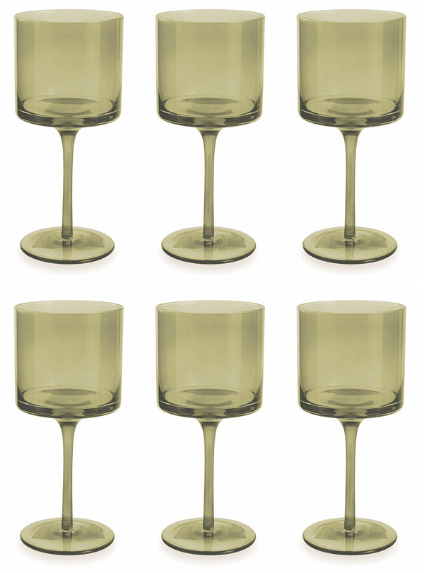 sconto Set 6 Calici Ø8,2x20 cm in Vetro Villa d'Este Home Tivoli Cala Jondal Gialli