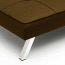 Divano Letto 175x83x74 cm in Tessuto Marrone