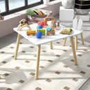 Set Tavolo con 2 Sedie per Bambini Orecchie di Coniglio Bianco  