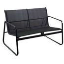 Set Salotto da Giardino Divano 2 Poltrone e Tavolino in Metallo Jewell Antracite