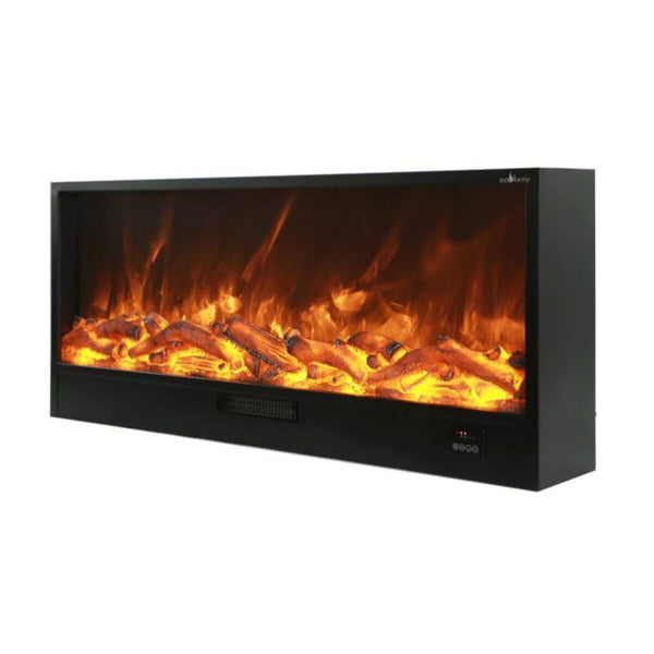 prezzo Camino Elettrico da Incasso 50,7x20x150 cm 1500W Effetto Fiamma Sined Vulture Nero