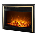 Camino Elettrico da Incasso 65,4x81,6x23,2 cm Effetto Fiamma 1950W Richi Nero