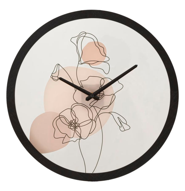 prezzo Orologio da Muro Flower 2 Ø 40x3,5 cm in Ferro e Vetro