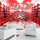 Fotomurale - Playing in Red And Black 300X210 cm Carta da Parato Erroi