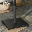 Base per Ombrellone da Giardino Ø45 cm 18 Kg in Plastica Effetto Rattan Nero