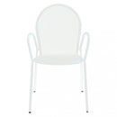 Sedia da Giardino Sheffield Impilabile 54x61x90 h cm in Acciaio Bianco