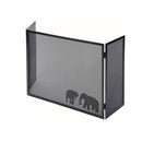 Parascintille con Antine 100x50 cm Decorazione Elefante in Ferro Verniciato Grigio Martellato