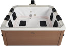 Vasca Idromassaggio Spa Oslo Amber Aero Plus Smart con Wifi per 6 Persone 180x180x65 cm in Materiale Plastico Effetto legno Ambra