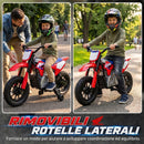 Moto Elettrica per Bambini 3+ Anni Licenza Honda CRF 450R 104x55x67 cm 12 V con Batteria al Litio e Sospensioni in ABS Rosso      