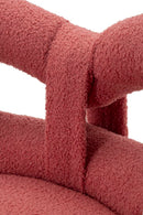 Sedia Mini Ilary Rosa Ø40x67 cm in MDF e Spugna e Ferro e Poliestere Rosa e Oro      
