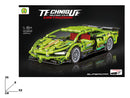 Costruzione Super Car 499 Pezzi Verde con Retroricarica      