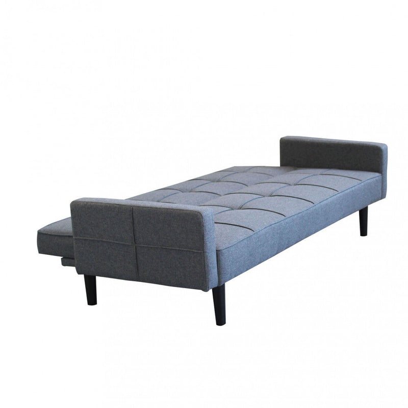 Divano Letto Anson 194x83x74 cm in Tessuto Grigio scuro