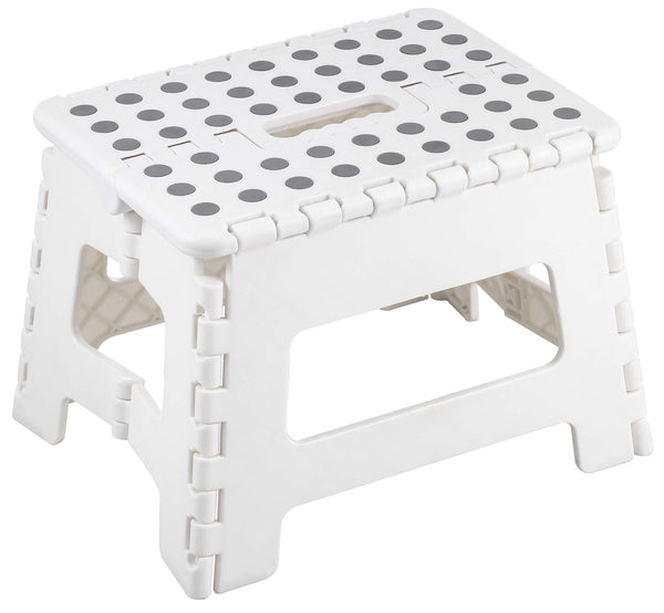 sconto Sgabello Pieghevole 30x22x22 cm in Polipropilene Bianco
