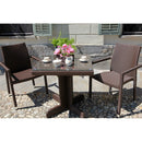 Tavolino da Giardino in Polyrattan Quadrato 70x70x75cm Adila Noce