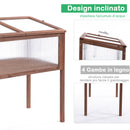 Mini Serra da Giardino 90x50x93 cm in Legno Marrone