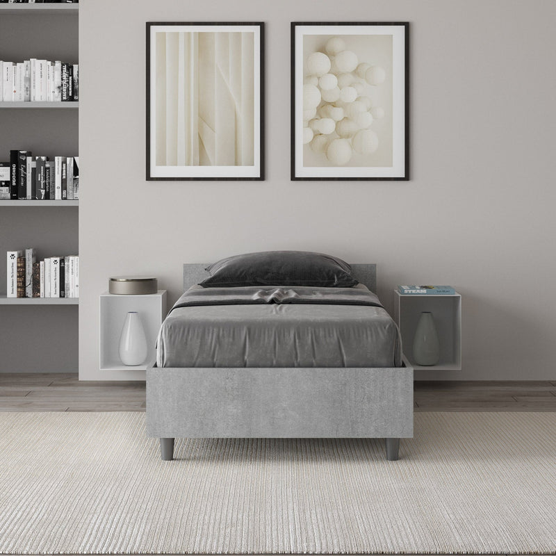 Letto Singolo Nuamo Grigio Varie Misure