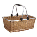 Cesta in vimini spesa gr cm 50x32xh20 con manici mobili - senza fodera