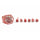Set 14 Palle di Natale Ø7,5 cm in Polyfoam con Box Rudolf
