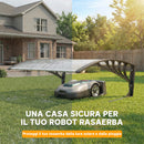 Pensilina da Esterno per Tagliaerba 100x81x43 cm Impermeabile e UV 30+ in Alluminio Bianco      