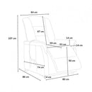 Poltrona Alzapersona Elettrica 2 Motori 80x86x107 cm in Tessuto Beige