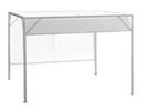 Pergola da Giardino 3x3m in Ferro Telo in Poliestere Bianco