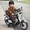 Moto Elettrica per Bambini Cruiser Acceleratore a Manubrio 12V 7Ah Arancione         