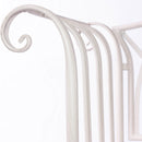 Panchina da Giardino 129x46xH94 cm in Metallo Bianco