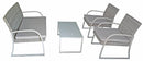 Set da Giardino Divano 2 Poltrone e Tavolino in Ferro Epoxy Vorghini Varenna