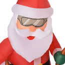 Babbo Natale Gonfiabile 85x45x124 cm su Sci con Luci LED Multicolore