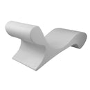 Lettino Chaise Longue da Giardino 168x60x67 cm in Polietilene Sined  Andromeda Bianca