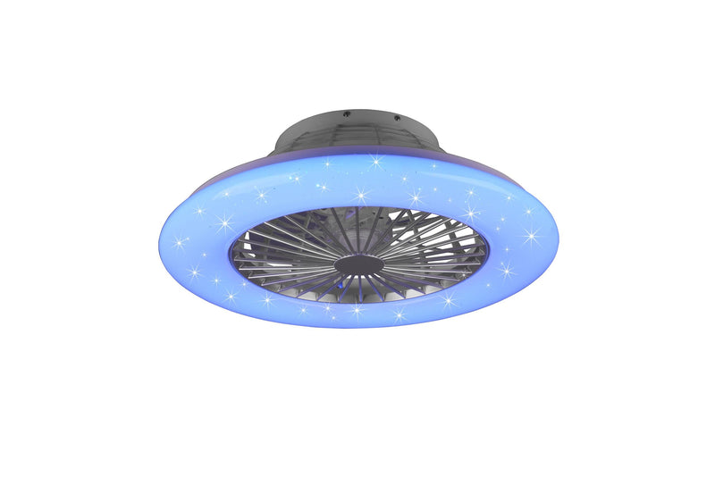 Plafoniera Ventilatore da Interno a led in PLASTICA Titanio