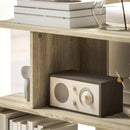 Tavolino da Caffè Moderno a S con 3 Ripiani per Soggiorno 90x30x61 cm in MDF Color Legno      