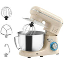 Impastatrice Planetaria 4,5 L 35x22x29 cm a 6 Velocità in Acciaio Inox Plastica e Alluminio Beige e Argento      
