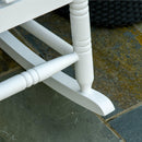 Panchina 2 Posti a Dondolo da Giardino 117x85x120 cm in Legno di Pioppo Bianco