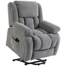 Poltrona Alzapersona Elettrica Reclinabile a 150° 93x104x100 cm Massaggiante e Riscaldata in Velluto Grigio Chiaro      
