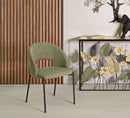 Set 2 Sedie Helsinki 51x80x53 cm in Tessuto Verde/Nero