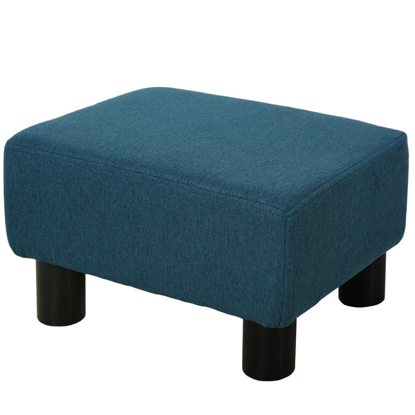 prezzo Pouf Poggiapiedi Imbottito 40x30x24 cm Rettangolare Blu Scuro