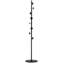 Appendiabiti da Terra 35x35x170 cm in Acciaio Base in Marmo Nero